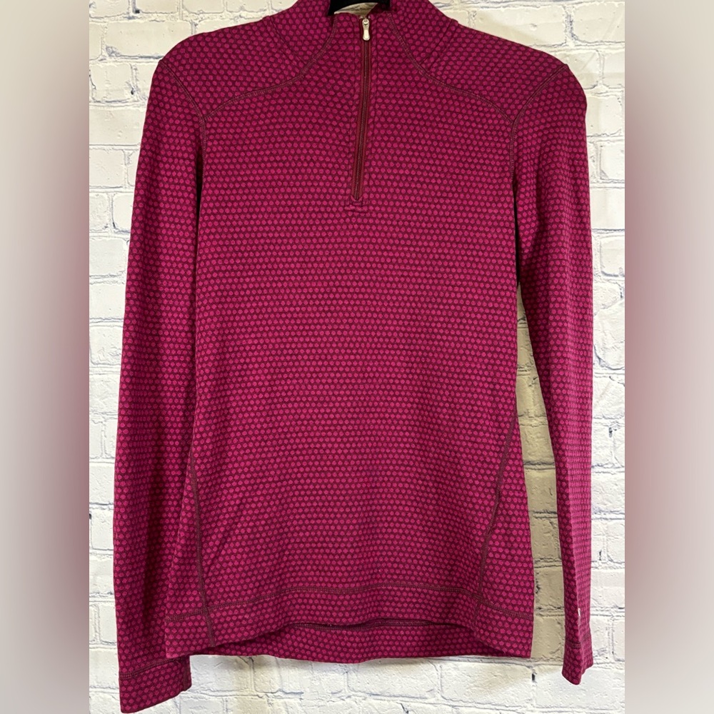 Smartwool Thermal 250 Merino Magenta Pink Base Layer Zip Gorpcore Outdoor Top M